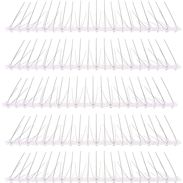 Effektive 10er-Set Taubenabwehr Spikes, 3-reihig Edelstahl, 5m - individuell anpassbar - Robuste Abwehr-Spitzen für optimalen Vogelschutz