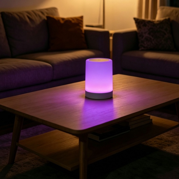 2er-Set Akku Tischlampe mit Touch-Steuerung, 6 bunten Lichtfarben und Warmweiss, Bequemes Laden per USB-C, Praktischer integrierter Bügel zum Aufhängen