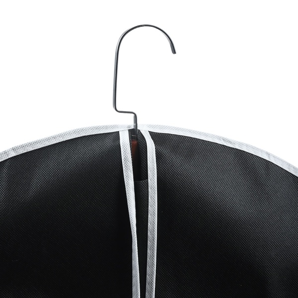2er-Set Kleiderschutzhüllen Schwarz mit Reissverschluss und Sichtfenster Kleidersack für Anzüge Kostüme Kleider Schutzhülle mit Kleiderbügelöffnung