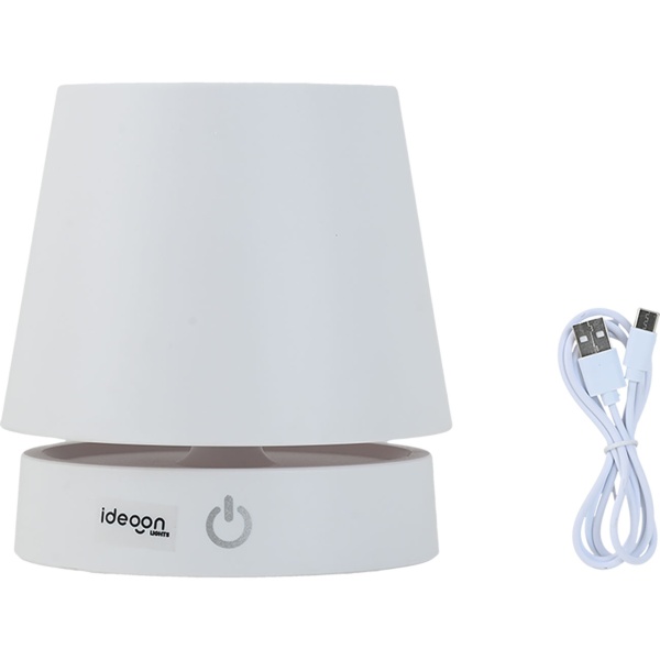 2er-Set Edle LED Tischleuchte dimmbar & aufladbar: Akku Nachttischlampe modern, Höhe verstellbar, warmweiss - kabellose Leselampe in Edelstahl-Design