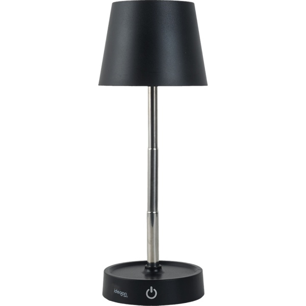 2er-Set Edle LED Tischleuchte dimmbar & aufladbar: Akku Nachttischlampe modern, Höhe verstellbar, warmweiss - kabellose Leselampe in Edelstahl-Design