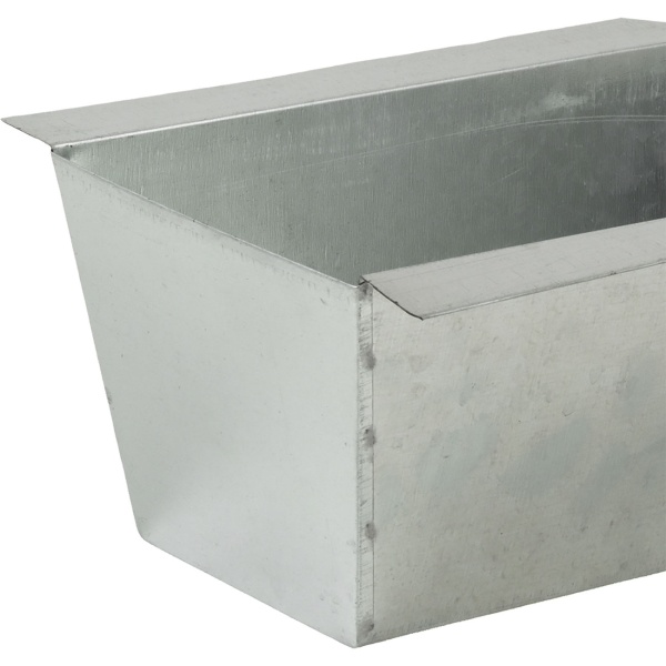 Premium Pflanzkasten für Europaletten aus verzinktem Metall, Paletteneinsatz mit 3 Ablauflöchern, Blumenkasten für Palettenmöbel, Silber