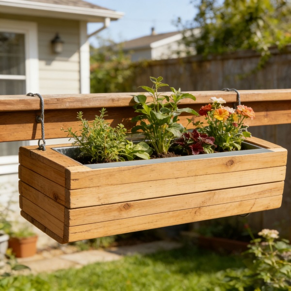 Premium Pflanzkasten für Europaletten aus verzinktem Metall, Paletteneinsatz mit 3 Ablauflöchern, Blumenkasten für Palettenmöbel, Silber