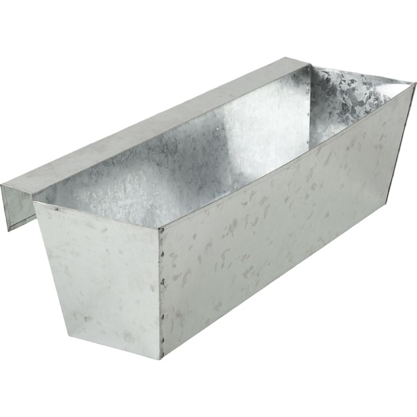 6er-Set Premium Pflanzkasten für Europaletten mit Hängeschiene aus verzinktem Metall,  Paletteneinsatz & Balkonkasten für Geländer bis 2,5 cm Breite, Silber