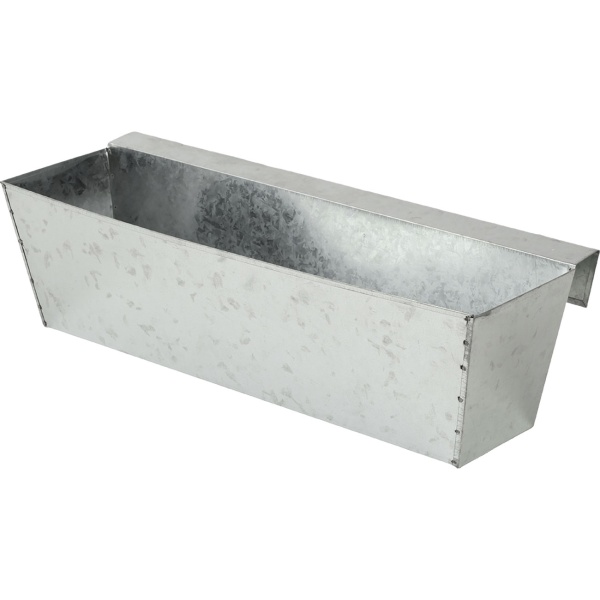 6er-Set Premium Pflanzkasten für Europaletten mit Hängeschiene aus verzinktem Metall,  Paletteneinsatz & Balkonkasten für Geländer bis 2,5 cm Breite, Silber