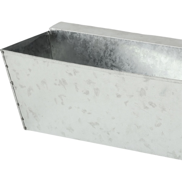 6er-Set Premium Pflanzkasten für Europaletten mit Hängeschiene aus verzinktem Metall,  Paletteneinsatz & Balkonkasten für Geländer bis 2,5 cm Breite, Silber