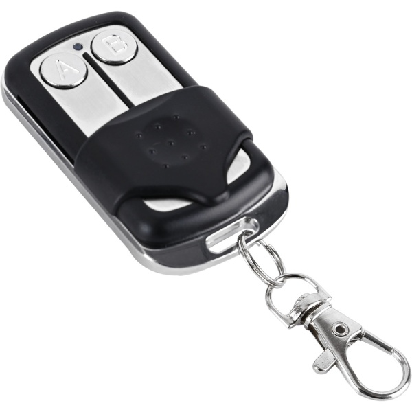 2er-Set Funk Handsender 433,92 MHz für Fixed Code Garagentore, 2-Kanal Fernbedienung programmierbar, AM/FM Modulation, inklusive Schlüsselanhänger