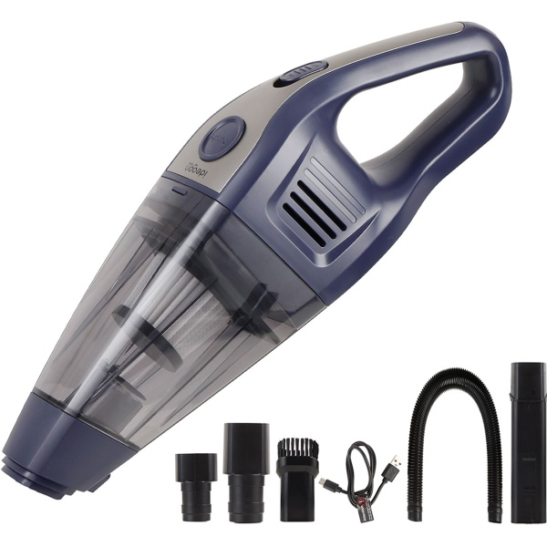 Akku Handstaubsauger 15000Pa stark – Beutelloser Tischstaubsauger leise mit Brushless Motor für Auto, Tastatur, u.v.m. - inklusive Zubehör