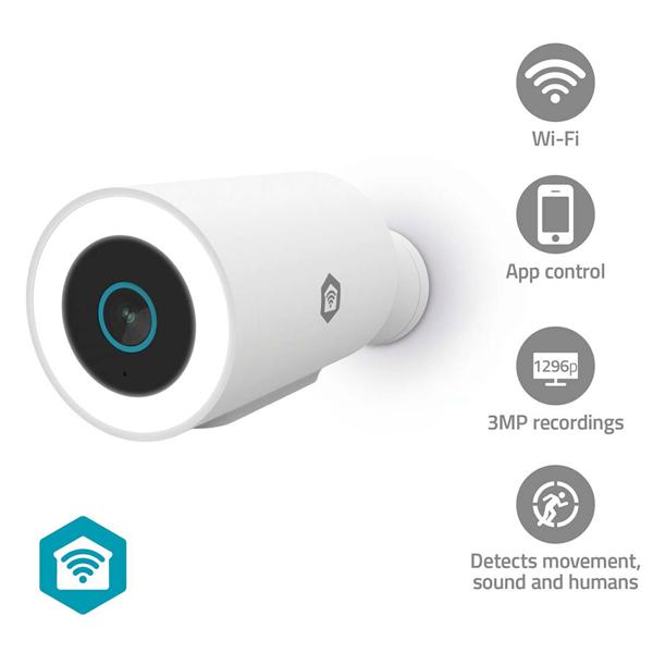 SmartLife Überwachungskamera Outdoor 3MP Full HD 1296p – WLAN IP Kamera weiss, wetterfest und leistungsstark für sichere Hausüberwachung