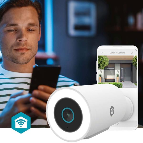 SmartLife Überwachungskamera Outdoor 3MP Full HD 1296p – WLAN IP Kamera weiss, wetterfest und leistungsstark für sichere Hausüberwachung