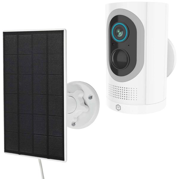 2er-Set: WLAN Akku Überwachungskamera, Bewegungssensor, 100% kabellos, 3MP & Solarpanel für SmartLife IP-Kamera, 3m Kabel, 3W, Wetterfest