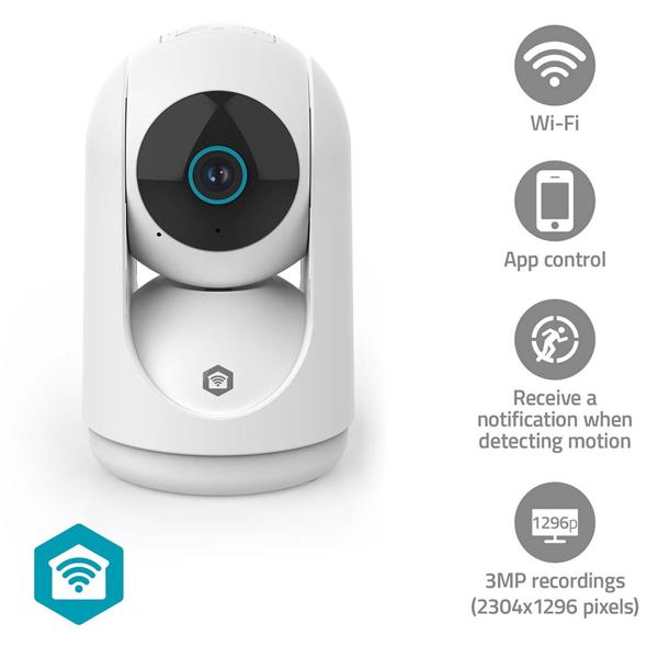 Sichere WLAN Überwachungskamera Innen Full HD 3MP – Schwenkbar, Neigbar, Auto-Tracking & Sirene – Perfekt als Babyphone, Tierkamera oder Heimschutz