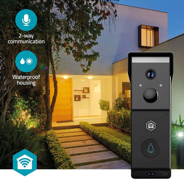 Professionelle SmartLife Video-Türsprechanlage mit Bewegungssensor & Nachtsicht, schwarz - Funkklingel mit Kamera für Ihr sicheres Zuhause