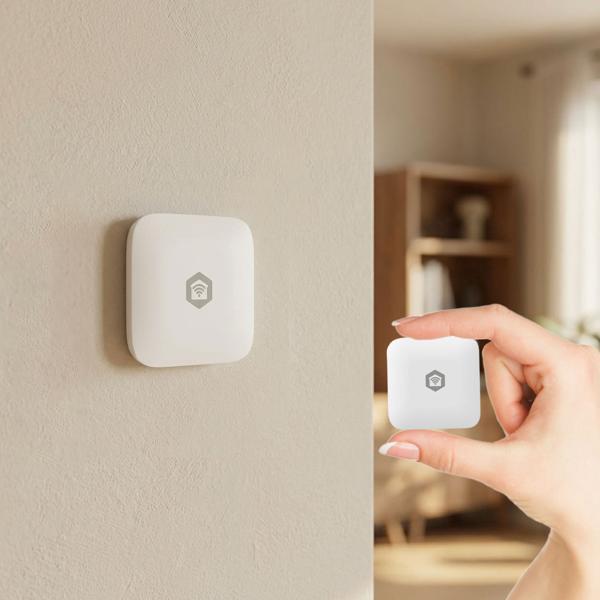 Smarter Zigbee Sensor: Temperatur- & Feuchtigkeitsüberwachung in Echtzeit. Kabellos, volle Kontrolle via App. Verbessert den Komfort & das Klima 