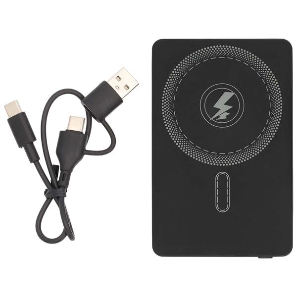 2er-Set Powerbank MagSafe 5000 mAh – 15W Kabelloses Laden und 20W USB-C Anschluss, kompakter Akku mit LED-Anzeige für iPhone 15/14/13/12