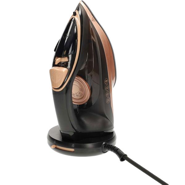 Kabelloses Dampfbügeleisen 2200W – Keramik-Bügelsohle kratzfest, schwarz-kupfer Design für mühelose Bügelfreiheit
