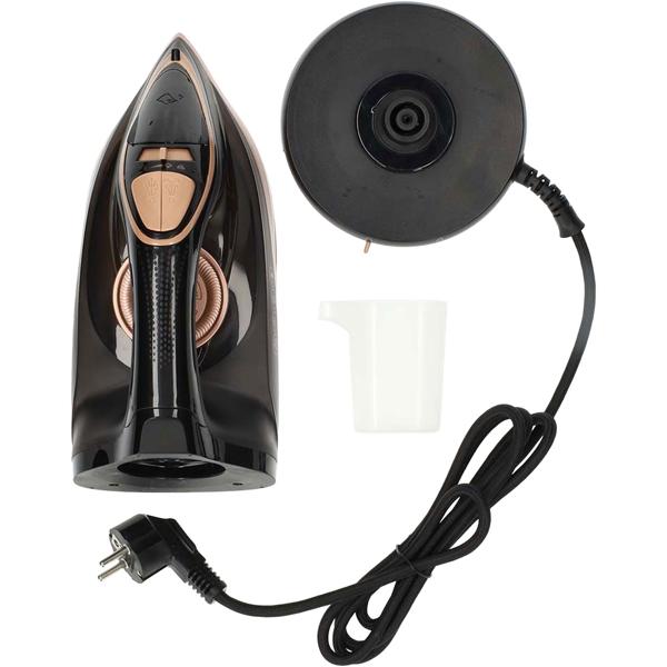 Kabelloses Dampfbügeleisen 2200W – Keramik-Bügelsohle kratzfest, schwarz-kupfer Design für mühelose Bügelfreiheit