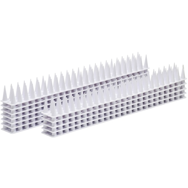 12er Set Taubenspikes Weiss 5,4m - Effektive Vogelabwehr aus Polycarbonat - 3-reihige Abwehrspikes gegen Tauben, Möwen, Marder, Katzen & Eichhörnchen