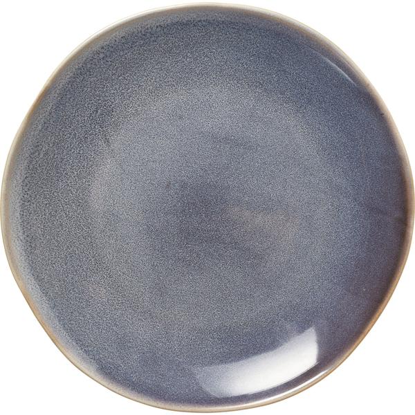 Edles Speiseteller 4er-Set aus robustem Steinzeug, Blau - Elegante Essteller für Hauptspeisen & Snacks. Perfekt für den modernen Esstisch!