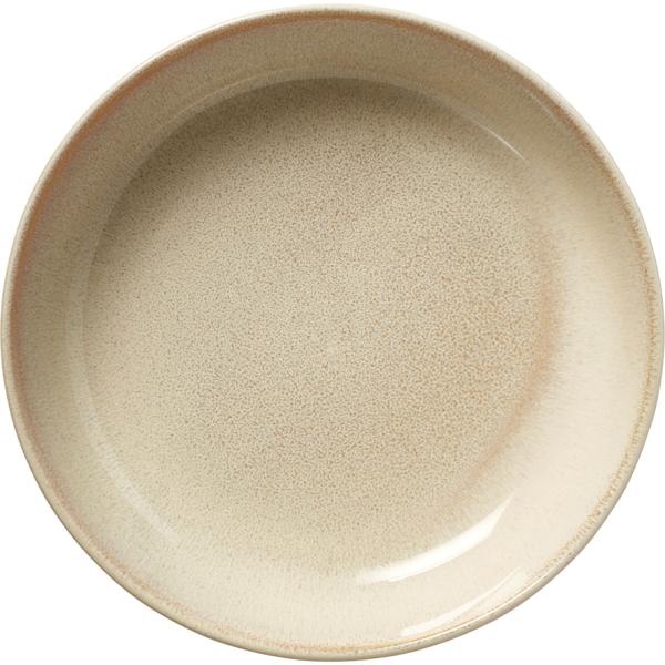 Speiseteller 4er-Set Ø22,5 x 5 cm aus robustem Steinzeug, Sandfarbe - Essteller für Hauptspeisen & Snacks. Perfekt für den modernen Esstisch