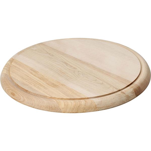 2er-Set Edles Schneidebrett rund 25cm - hochwertiges Holz-Frühstücksbrett, Tranchierbrett & Servierteller - Küchenbrett für Feinschmecker