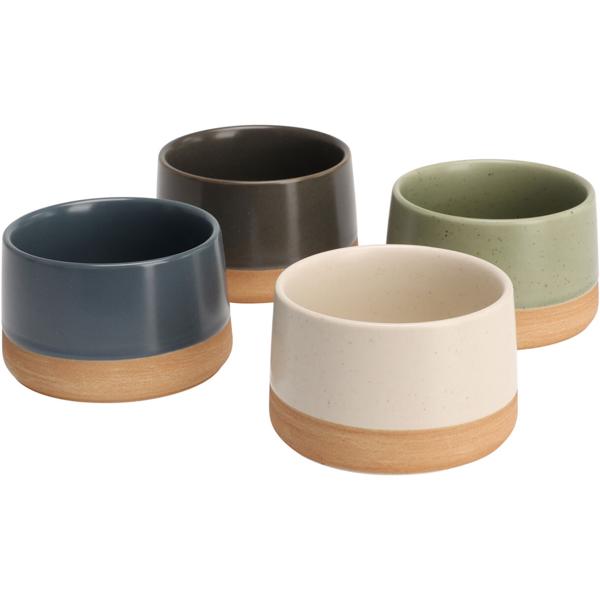 4er-Set Schalen aus edlem Steinzeug Ø9,5 cm - Stilvolle Schüsseln für Desserts, Snacks & Dips - dekorativ, robust & hochwertig gefertigt