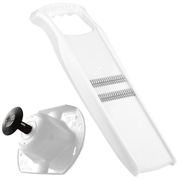 Julienne-Hobel mit Sicherheitsfruchthalter, weiss: Vielseitiger Gemüseschneider für gesunde & kreative Gerichte – Präzise & schnell zu feinen Gemüsestreifen