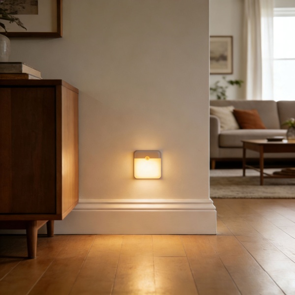 2er-Set LED Nachtlicht, Bewegungssensor: Akku Schrankleuchte, USB aufladbar, selbstklebend & magnetisch – Ideal als Treppenlicht & für Kleiderschrank