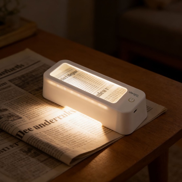 LED Leselupe mit 3-fach Vergrösserung, dimmbar, 3 Lichtfarben 3000-6500K, Akku bis 10h, USB-C, ideal für Senioren & Sehschwäche, beleuchtete Sehhilfe