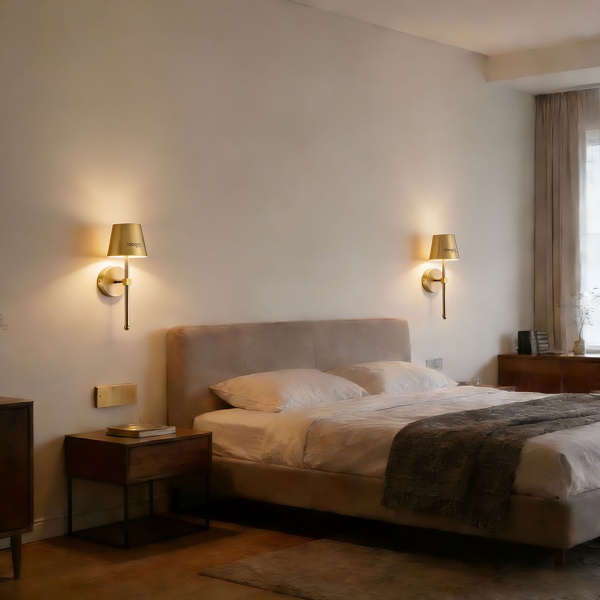 Elegante LED Wandleuchte kabellos mit Fernbedienung: Akku Wandlampe dimmbar in Gold, USB aufladbar mit Timer & Touch-Sensor