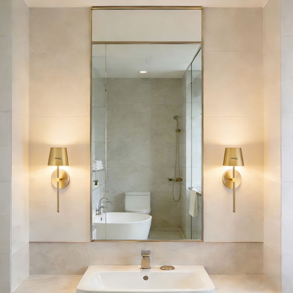 Elegante LED Wandleuchte kabellos mit Fernbedienung: Akku Wandlampe dimmbar in Gold, USB aufladbar mit Timer & Touch-Sensor