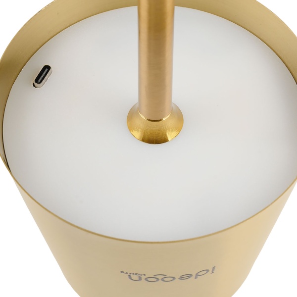 Elegante LED Wandleuchte kabellos mit Fernbedienung: Akku Wandlampe dimmbar in Gold, USB aufladbar mit Timer & Touch-Sensor