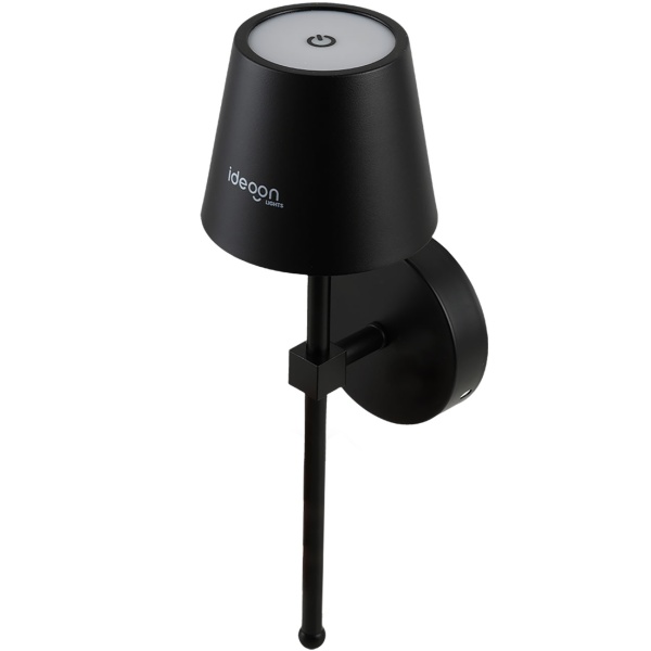 2er-Set Elegante LED Wandleuchte kabellos mit Fernbedienung: Akku Wandlampe dimmbar in Schwarz, USB aufladbar mit Timer & Touch-Sensor