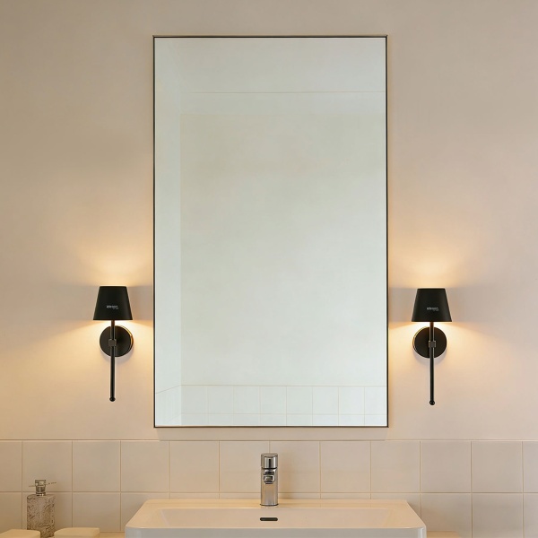 2er-Set Elegante LED Wandleuchte kabellos mit Fernbedienung: Akku Wandlampe dimmbar in Schwarz, USB aufladbar mit Timer & Touch-Sensor