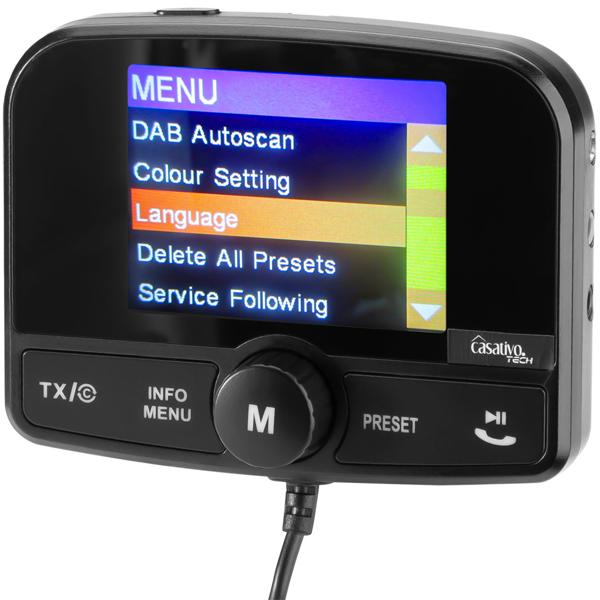 Einfach DAB+ über FM hören - 4in1 Kfz DAB Radio Empfänger mit Bluetooth 5.0, Freisprechanlage & FM Transmitter - Kristallklarer Digital-Sound im Auto