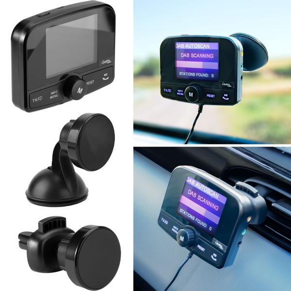 Einfach DAB+ über FM hören - 4in1 Kfz DAB Radio Empfänger mit Bluetooth 5.0, Freisprechanlage & FM Transmitter - Kristallklarer Digital-Sound im Auto