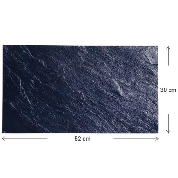 Glasschneidebrett & Herdabdeckplatte, 2 Stück mit jeweils 52 x 30 cm - Herdfeldabdeckung Induktion & Elektro, Hitzebeständiger Spritzschutz