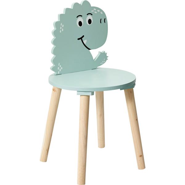 Kindersitzgruppe - Kindertisch mit 2 Stühlen: robuste Holz-Sitzgruppe in einzigartigem Dinosaurier-Design für Spiel und Spass im Kinderzimmer