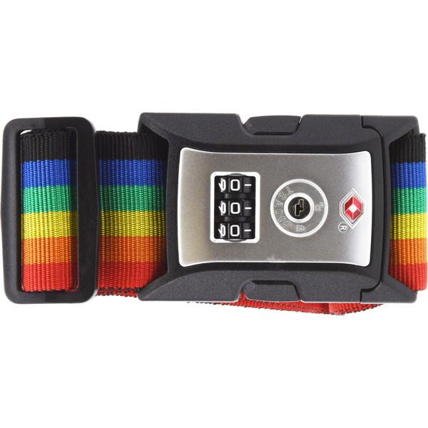 Premium Koffergurt mit TSA-Zahlenschloss, 180 x 5 cm - Verstellbares Kofferband Bunt für sicheres Reisen – 3-stelliger Code einstellbar