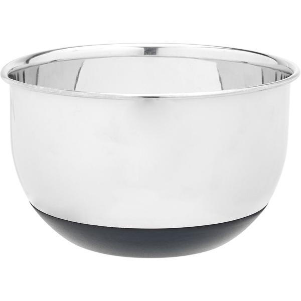 Profi Rührschüssel-Set 2-teilig aus Edelstahl – Salatschüssel mit rutschfestem Silikonboden – Stapelbare Küchenschüsseln Ø 16,7 cm & 20,5 cm 
