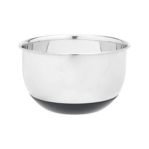 Profi Rührschüssel-Set 2-teilig aus Edelstahl – Salatschüssel mit rutschfestem Silikonboden – Stapelbare Küchenschüsseln Ø 16,7 cm & 20,5 cm 