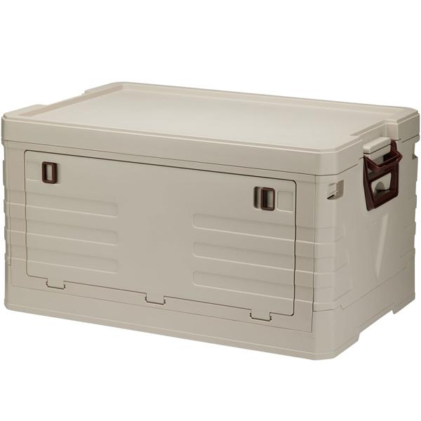 2er-Set Faltbare Aufbewahrungsbox 55L Beige: robuste Klappbox, stapelbarer Ordnungshelfer für Kleidung, Spielzeug & mehr - platzsparend & stabil
