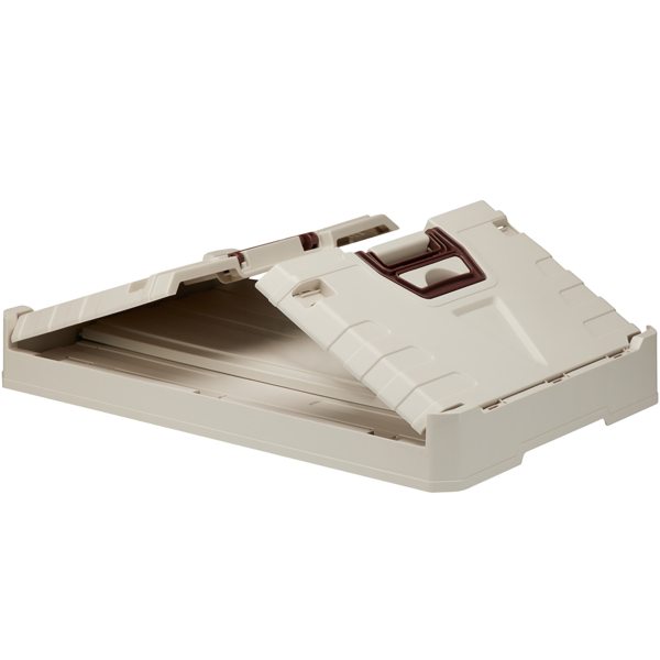 2er-Set Faltbare Aufbewahrungsbox 55L Beige: robuste Klappbox, stapelbarer Ordnungshelfer für Kleidung, Spielzeug & mehr - platzsparend & stabil