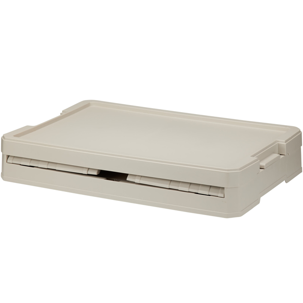 2er-Set Faltbare Aufbewahrungsbox 55L Beige: robuste Klappbox, stapelbarer Ordnungshelfer für Kleidung, Spielzeug & mehr - platzsparend & stabil