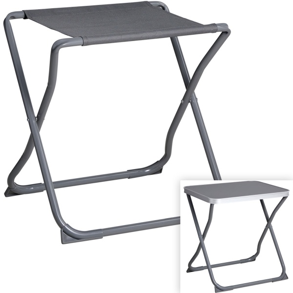 2-in-1 Campinghocker & Beistelltisch klappbar, bis 110kg belastbar, leichtes Gestell für Picknick, Garten & Outdoor, abnehmbare Tischplatte
