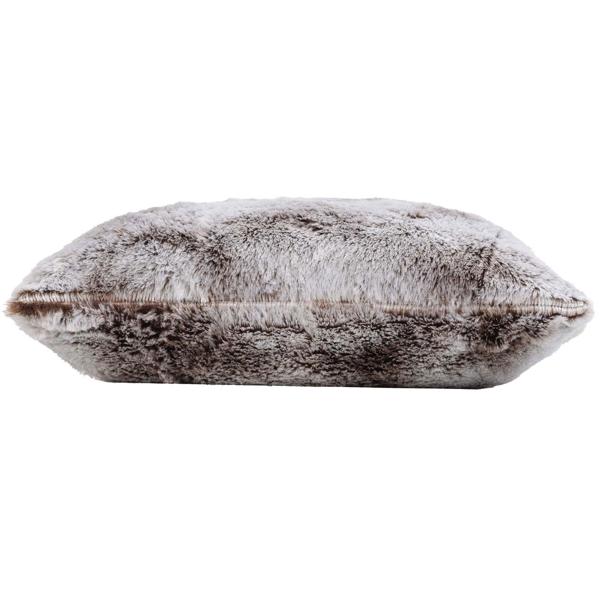 2er-Set Superweiche Kuscheldecke 180 x 220 cm & Flauschiges Dekokissen 45 x 45 cm in Felloptik, Schokobraun - Für gemütliche Stunden auf dem Sofa