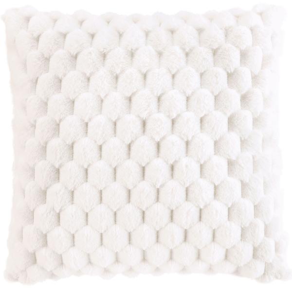 2er-Set Kuschelige Sofadecke 125 x 150 cm & Luxuriöses Sofakissen 45 x 45 cm in Weiss - Für gemütliche Stunden auf dem Sofa