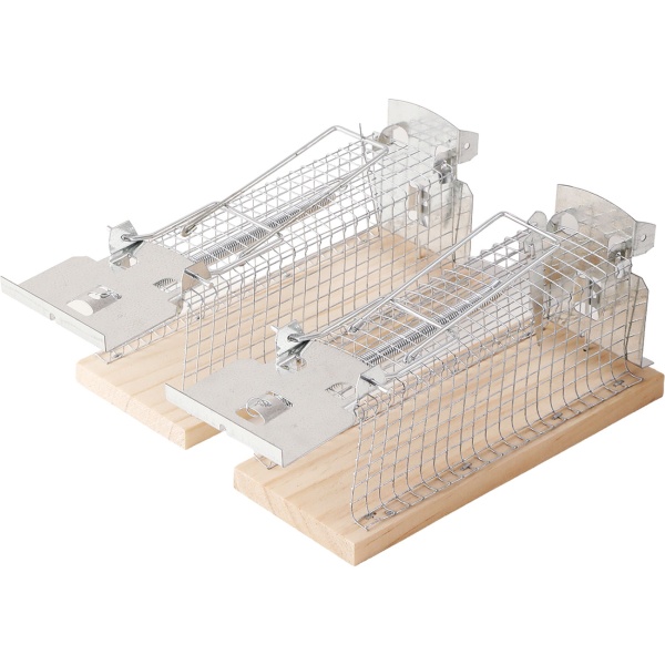 4er-Set Maus-Käfigfalle - Wiederverwendbare Lebendfalle für innen und aussen - Effektive Mausefalle mit sicherem Schliessmechanismus