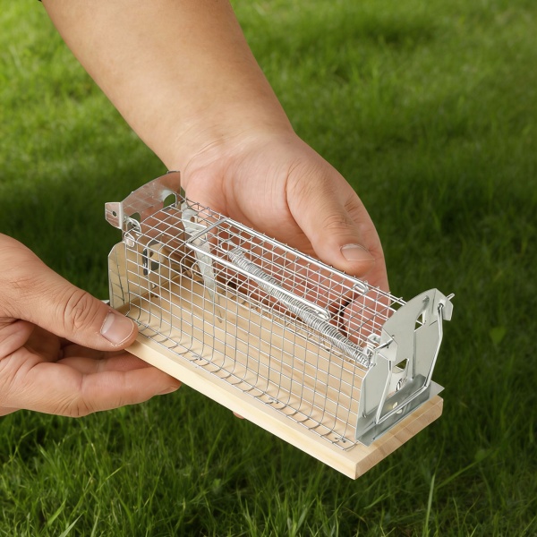 4er-Set Maus-Käfigfalle - Wiederverwendbare Lebendfalle für innen und aussen - Effektive Mausefalle mit sicherem Schliessmechanismus