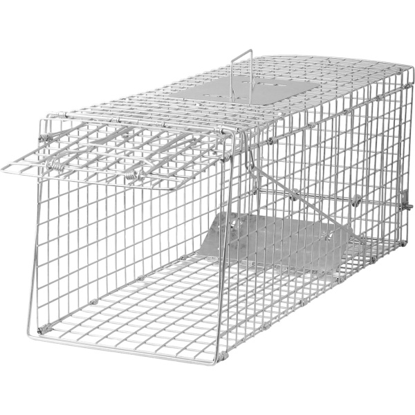 Profi Marder Lebendfalle - Wiederverwendbare Gitterfalle mit Trittplatte, Tragegriff und Beissschutz - für Marder und kleine Nagetiere